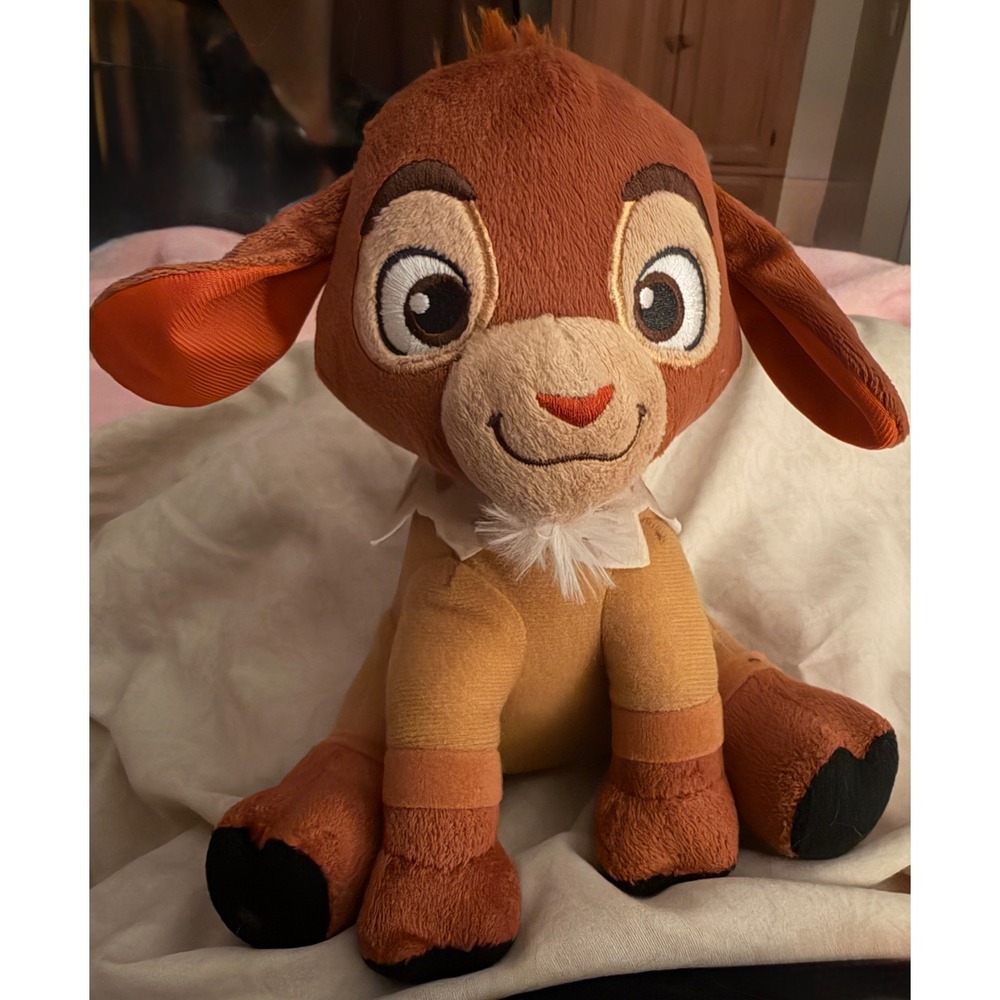 Disney Wish Valentino Plush Kids Small Brown Excellent Stuffed Animal Goat Toy